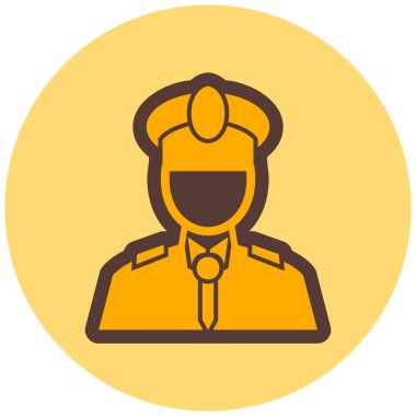 Polis memuru. Web simgesi basit tasarım