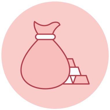 para çantası simgesi, vektör illüstrasyonu