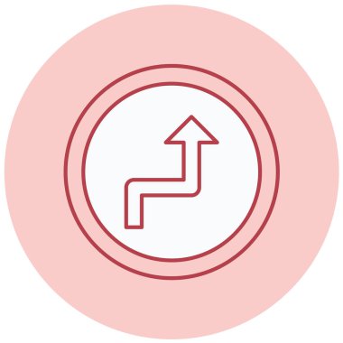 Projeniz için yol yönü ok simgesi