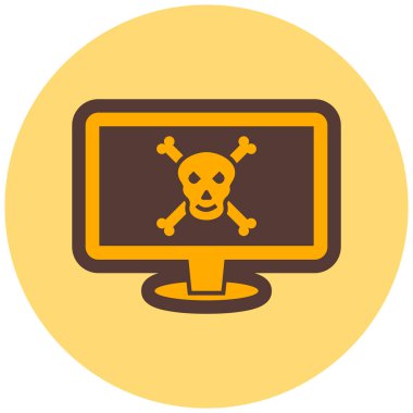 Virüs. Web simgesi basit illüstrasyon