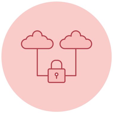 Bulut Güvenliği. Basit illüstrasyon