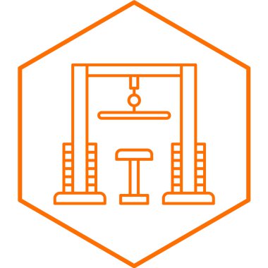 Makina simgesi, basit tasarım vektör çizimi