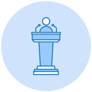 Podyum. Web simgesi basit illüstrasyon