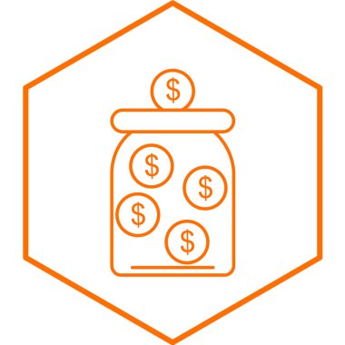 Dolar işareti simgesi, vektör çizimi