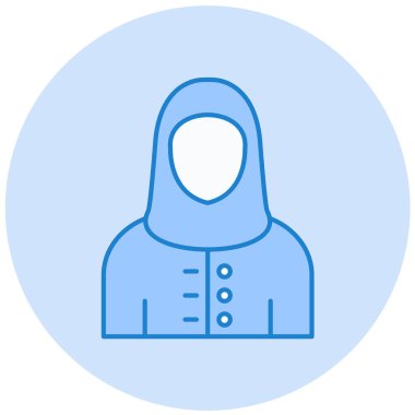 Kadın. Web simgesi basit illüstrasyon