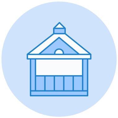 Modern yapı simgesinin vektör illüstrasyonu