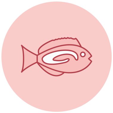 Balık. Web simgesi basit illüstrasyon