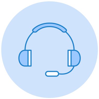 Kulaklık. Web simgesi basit illüstrasyon