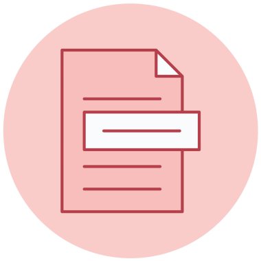 dosya belgesi düz simgesi, vektör illüstrasyonu