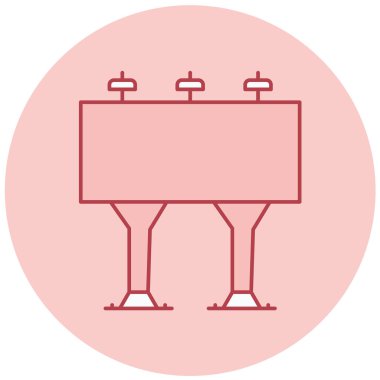 Reklam panosu. Web simgesi basit illüstrasyon