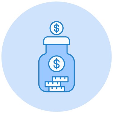 para kavanozu simgesi, basit tasarım vektör illüstrasyonu