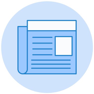 Gazete. Web simgesi basit illüstrasyon