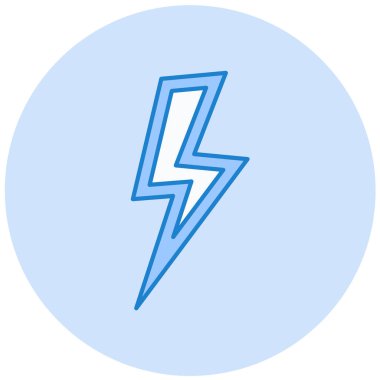 Yıldırım. Web simgesi basit illüstrasyon