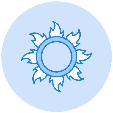 Güneş. Web simgesi basit illüstrasyon