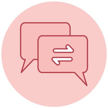 Konuş. Web simgesi basit illüstrasyon