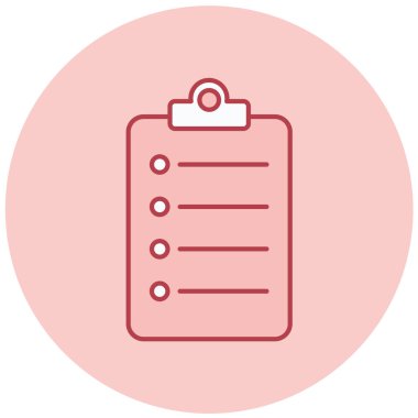 Kontrol listesi. Web simgesi basit illüstrasyon