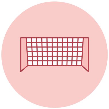 Futbol golü. Web simgesi basit illüstrasyon