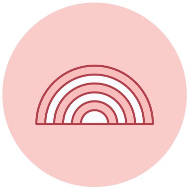 gökkuşağı simgesi, basit tasarım vektör çizimi