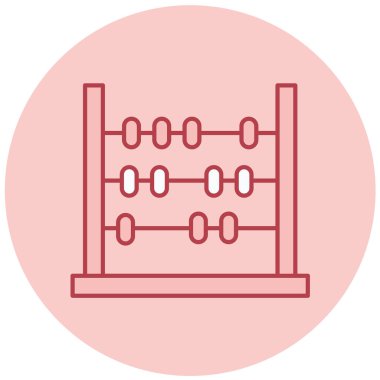 Abaküs. Web simgesi basit illüstrasyon
