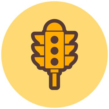 Trafik ışıkları düz vektör simgesi