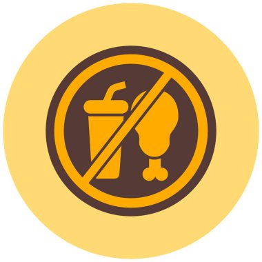 Yiyecek ikonu yok. vektör illüstrasyonu