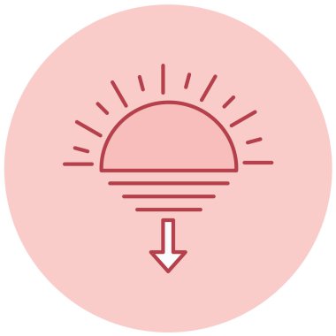 Güneş. Web simgesi basit illüstrasyon