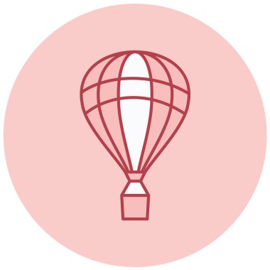 sıcak hava balonu simgesi, vektör illüstrasyonu