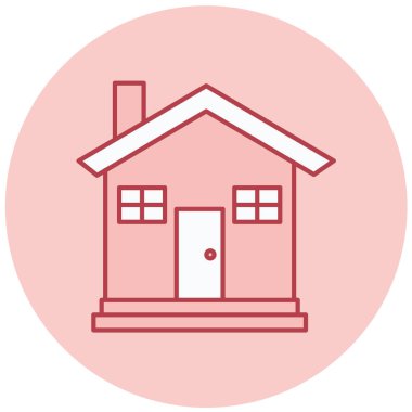 Ev. Web simgesi basit illüstrasyon