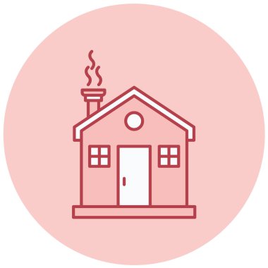 Ev. Web simgesi basit illüstrasyon