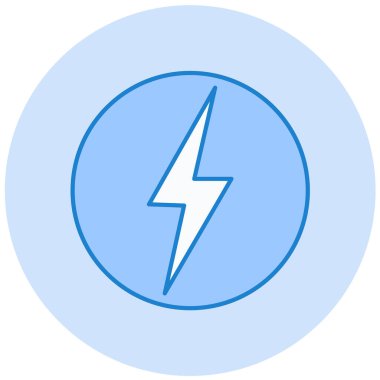 Şimşek vektör simgesi modern illüstrasyon