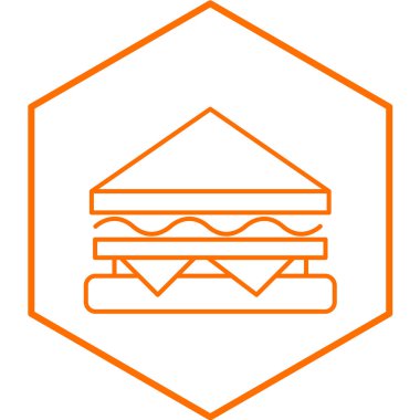 Sandviç simgesi vektör illüstrasyonu