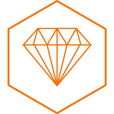 Elmas simgesi vektör illüstrasyonu
