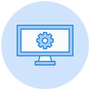 Bilgisayar. Web simgesi basit illüstrasyon