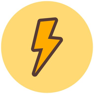 Yıldırım. Web simgesi basit illüstrasyon