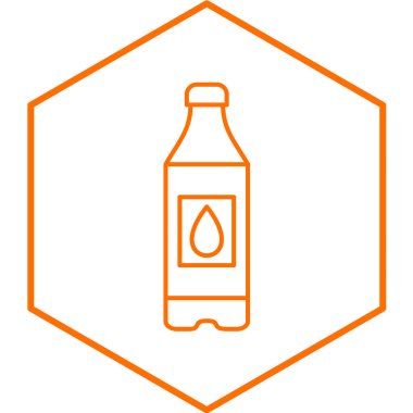 Su şişesi simgesi beyaz arkaplanda izole edildi. vektör illüstrasyonu