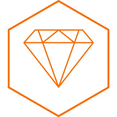 Elmas simgesi vektör illüstrasyonu