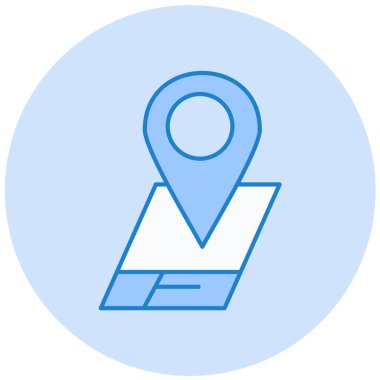 Harita iğnesi. Basit resimleme