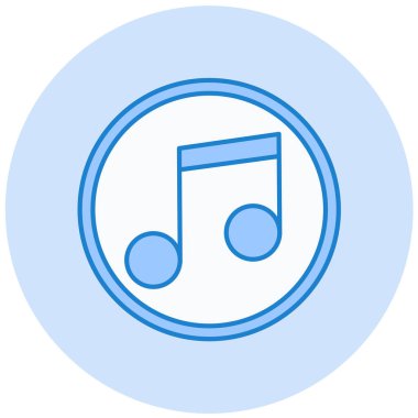 müzik notası ikon vektör illüstrasyonu