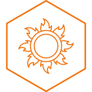 Güneş Simgesi Vektör illüstrasyonu