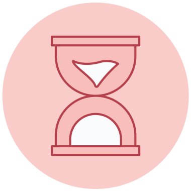 kum saati düz vektör simgesi