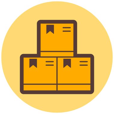 Kutu. Web simgesi basit illüstrasyon