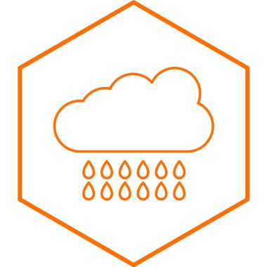 Simge vektör illüstrasyonu yağmur yağıyor