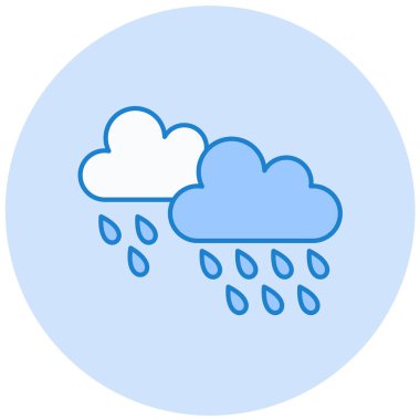 Yağmur. Web simgesi basit illüstrasyon