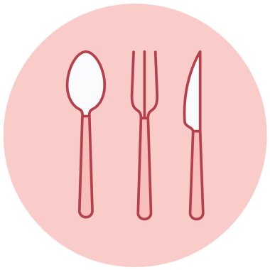 Çatal bıçak. Web simgesi basit illüstrasyon