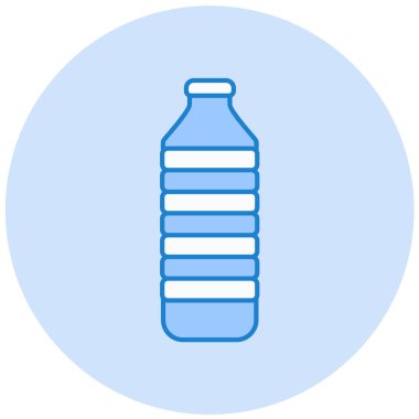 Su şişesi ikonu. Basit resimleme 