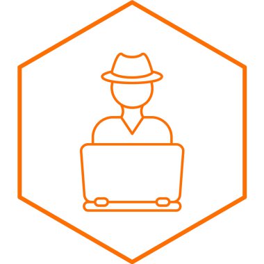 Hacker simgesinin vektör illüstrasyonu