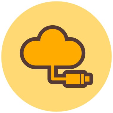 Bulut. Web simgesi basit illüstrasyon