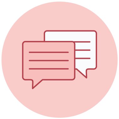 Konuş. Web simgesi basit illüstrasyon