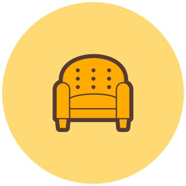 Kanepe. Web simgesi basit illüstrasyon