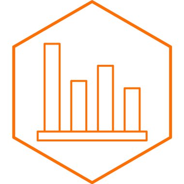 Sütun basit simgesi, vektör illüstrasyonu